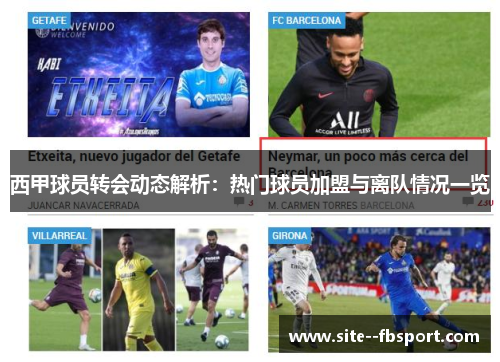 西甲球员转会动态解析:热门球员加盟与离队情况一览 西甲球员转会动态解析:热门球员加盟与离队情况一览